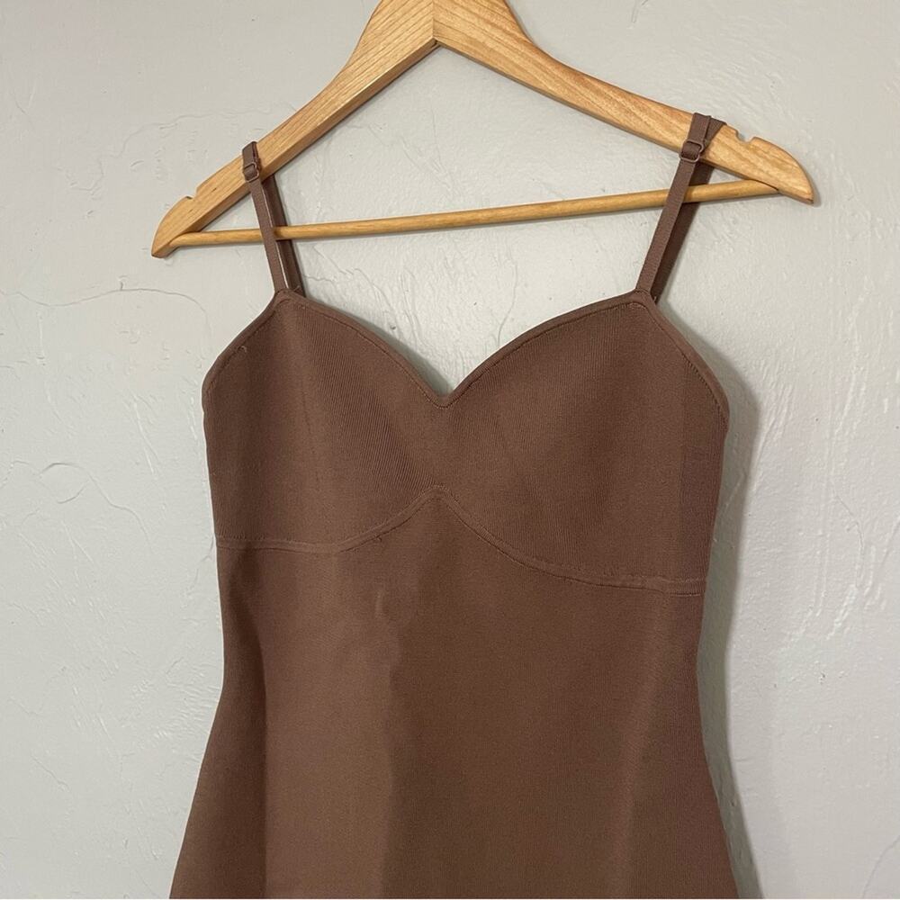 Aritzia Babaton Lariat Dress Size L Sold out Color Deep Taupe - Picture 4 of 6